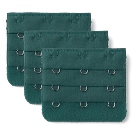 Allegra K 3 Hook 3 Row Underwear Bra Strap Extension Buckle Hooks for Women 3 pcs Peacock Color