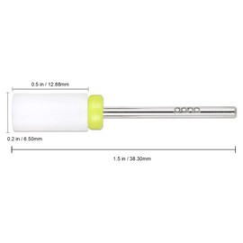 PANA Flat Top Large Barrel 3/32" Ceramic Bit - Extra Fine Grit - Fast remove Acrylic or Hard Gel Nail Drill Bit for Manicure Pedicure Salon Professional or Beginner