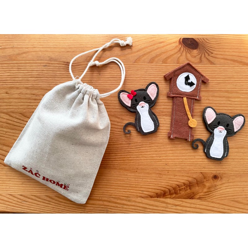 Hickory Dickory Dock Nursery Rhyme Finger Puppet