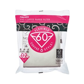 Hario V60 Paper Filter, 02W, For 1-4 Cups, Pack of 100 (VCF-02-100W)