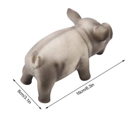 GOTOTOP Latex Pig Toys with Grunting Sound, Cute Bite-resistant Portable Pig Grunting Toy with Squeak Sounds For Dog Puppy(Black)