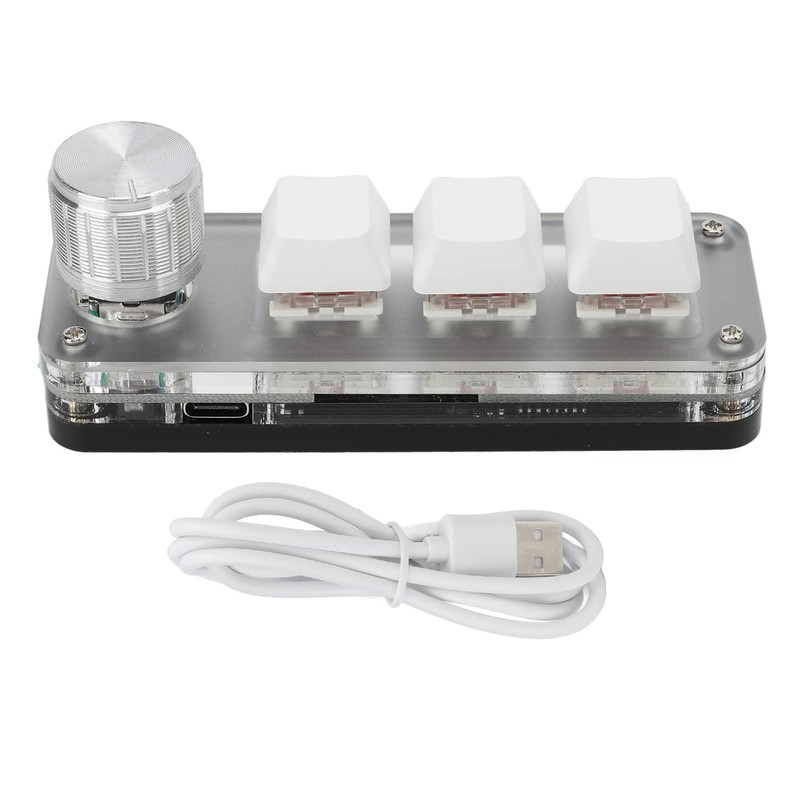 Yoidesu Mini 3 Key Keypad with Knob, One Handed Macro