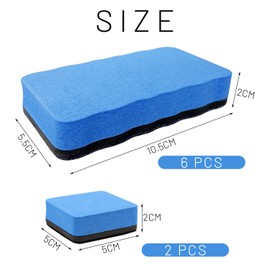 8pcs Thick Sticky Pad Dry Eraser, Whiteboard Eraser Blackboard Eraser, Magnetic Whiteboard Eraser, Reusable Clean Dry Eraser, White Board Erase Tool Use for Home, School, Office