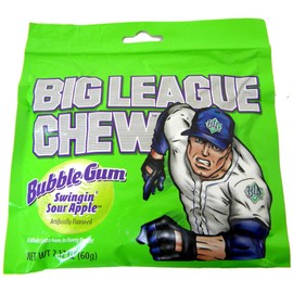 Big League Chew Sour Apple Bubble Gum - 2.1 oz (24 pack)