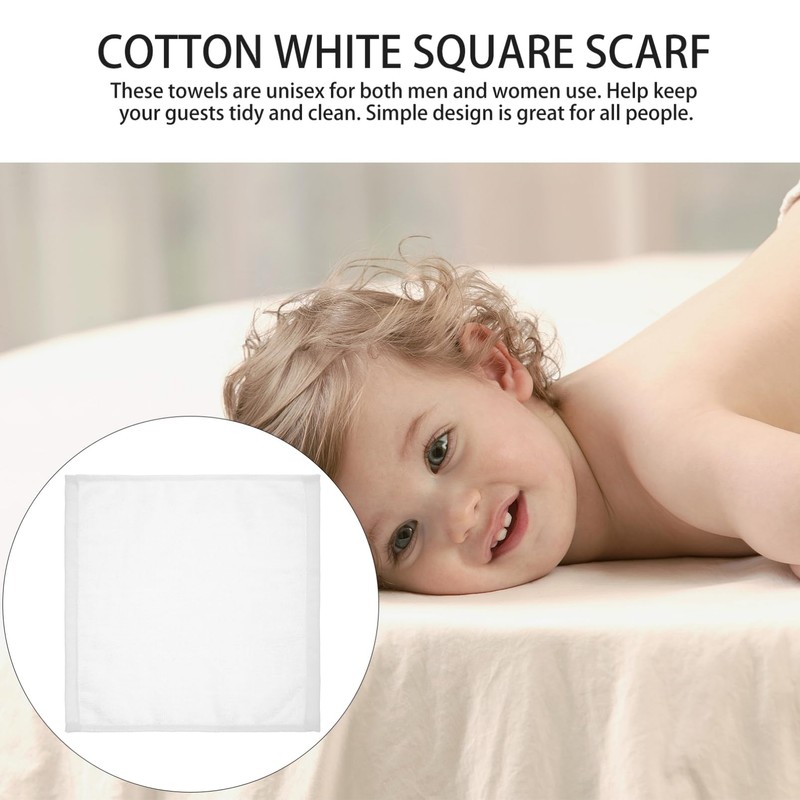 Mikinona Cotton Towel Set 10 Absorbent Hand Face Towels 12x12
