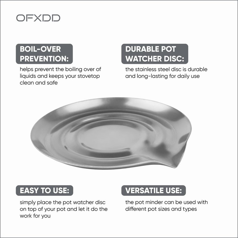 Pot Minder - Stainless Steel Pot Watcher Disc - Boil