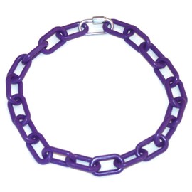 Goat Collars Plastic Chain with Metal Quick Link 20", 28" & 36" Long (Purple, Large 36")