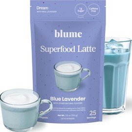 Blume- “Latte de Lavanda Azul Lavanda en Polvo Calmante para BebidasMezcla de Bebida de Té con Leche de Lavanda con Blue Sp
