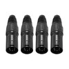 sourcing map 4pcs 5 Pin XLR Male Connector, Microphone Audio