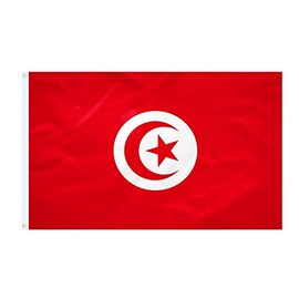 Tunisian Flag – 90 x 150 cm – Reinforced Fabric – Durable Stitching – Bright Colours – Indoor Outdoor Flag – Integrated Eyelets – National Flag