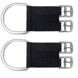 Tahoe Heavy-Duty Nylon & Stainless Steel Western to English Girth Converter, Set of 2, with 1-Year Warranty