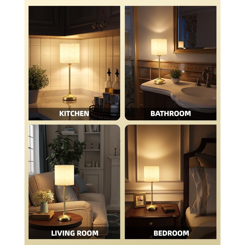 Cordless Table Lamp, 8000mAh, Dimmable, Ambient Light, 2700K, Touch Control,
