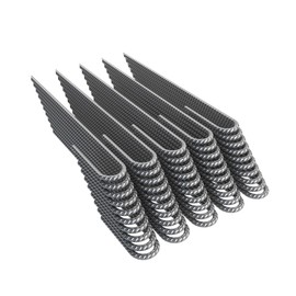 Vodaland Rebar Stakes J Hook Extra Heavy Duty 1/4 inch Coated Steel Ground Anchors with Chisel Point End (50)