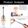 Stainless Steel Eggshell Opener with Egg Spoon, Egg Cracker Topper