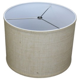 FenchelShades.com 14" Top Diameter x 14" Bottom Diameter 10" Slant Height Lampshade USA Made (Burlap Natural)