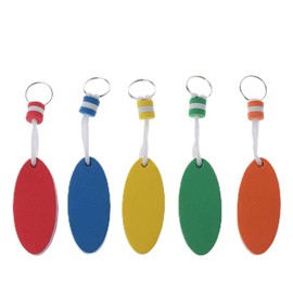 SUCHUANGUANG Floating Foam Keychain 5 Colors Oval Shape Foam Floater for Keys Nice Car for Keys Outdoor Sports Key Rings for Foam, Yellow Teal Orange Red
