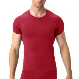 Men's Compression Shirts 1/2 Pack, Workout Tops Short Sleeve Athletic Base Layer T-Shirts Sports Gear for Gym