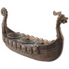 Nordic Drakar Viking Ship Tea Light Holder Bronze 3 Tea