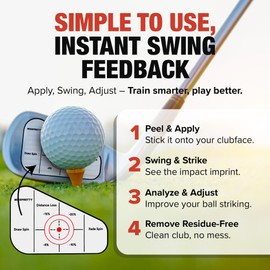 MISSPRETTY （200pcs） Golf Impact Tape Training aid Golf Club face Impact Stickers Can Effectively Improve Your Golf Skills Golf Impact Stickers Precise Force, Putters12x10+Iron8x10