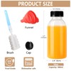 YBCPACK 12 Pack 300ml Heat-Resistant Reusable Plastic Juice Bottles With