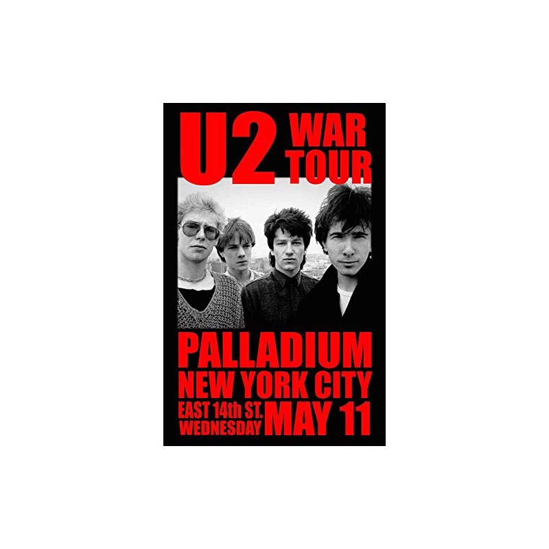 GENERIC U2 REPLICA CONCERT POSTER, 17 x 11 inches, Wall