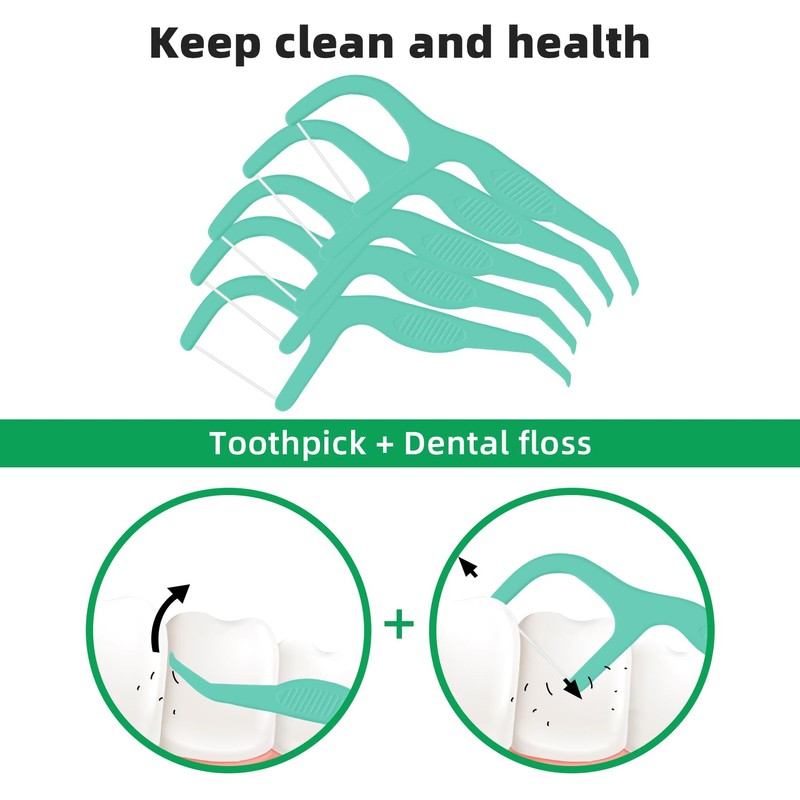 RAZOKO Dental Floss Picks | Toothpick, Shred-Resistant Floss, Easy Grip