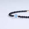 COAI Black Tourmaline Bracelet with Gemstone Beads for Women, Stone,