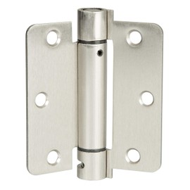 Ilyapa Self Closing Door Hinges, 2 Pack, Satin Nickel Mortise Spring Hinge, Hollow Door Hinge - 3.5 x 3.5 Inch Interior Spring Hinges for Doors with 1/4" Radius Corners, Door Hinge 3.5 Inch 1/4 Radius