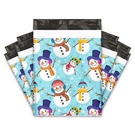 10x13 (100) Snowman Designer Poly Mailers Shipping Envelopes Premium Printed Bag