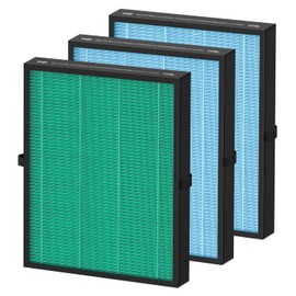 Luripid 3 Pack MK04 Air Filter Replacement Compatible with AROEVE MK04 MG04JH Air Puri-fier, 4-in-1 High-Efficiency H13 HEPA Filter (2 Pack Standard Version + 1Pack Pet Version)