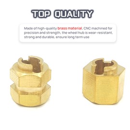 HOPLEX Brass Wheel Hex Hub 5mm(+1mm) and 7mm(+3mm) Extenders Adaptor Set for 1/18 RC Crawler Car TRX4M Upgrade Parts(8PCS)
