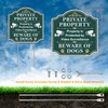 Private Property Beware of Dogs Video Surveillance Sign with Stake
