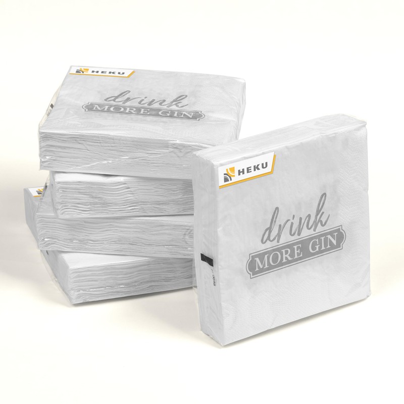 150 cocktail napkins, 3-ply, 25 x 25 cm, drink more