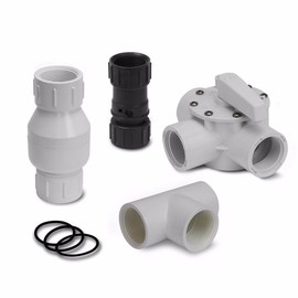 XtremepowerUS 1.5" Divert Kit for Solar Pool Heater Panel Heating PVC Water Flow Spa Pool Set Above Ground Pool Manual Diverter Valve
