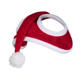 HORZE Christmas Santa Cap | Slip-On Horse Halter Cover with Fleece Trim - Red - One Size