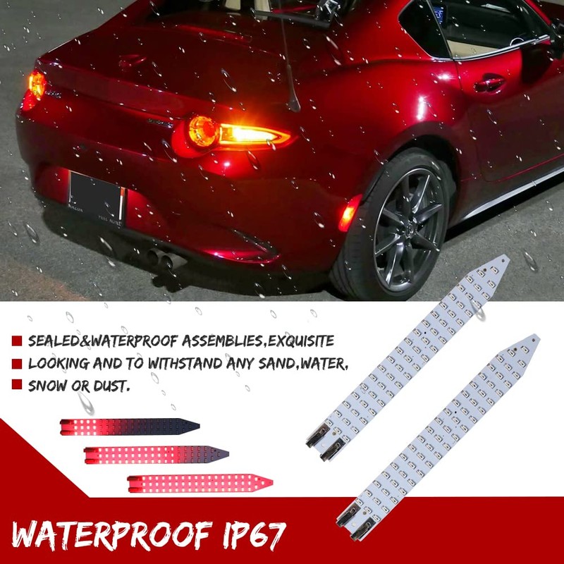 TurningMax 54-SMD Brilliant Red Full LED Sequential Dynamic Flash Turn