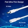 Flat 12V DC Power Extension Cable 40 FT, 5.5 mm