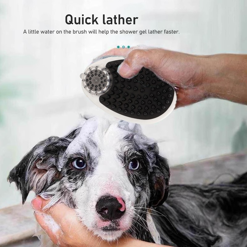 Pet Bath Brush 2 In1 Pet Shampoo Brush Soft Safe