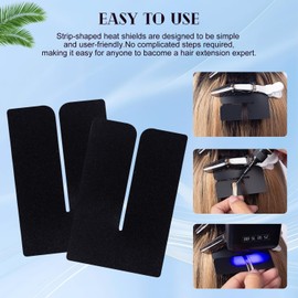 V Light Extensions Kit, Hair Extensions Heat Protector Shields, 6pcs