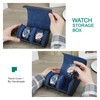 Hiram Hexagon Watch Travel Case Genuine Leather 2 Watch Roll