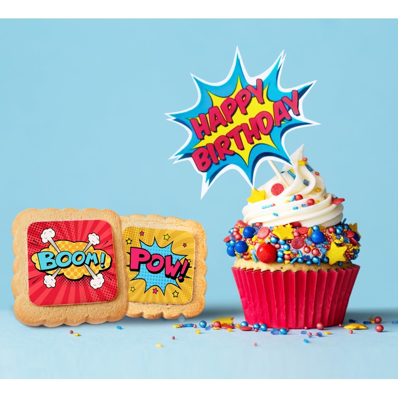 Superhero Cookies 24 Pack | Bulk Party Favors Birthday Party