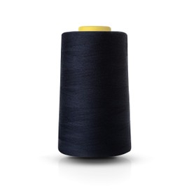Realm Single Overlocking Sewing Machine Polyester Thread 5000 Yards Cones White Black Natural Navy Red (Navy)
