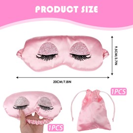 Seide Schlafmaske, Weiche Satin Schlafmaske Verstellbare Seiden Schlafmaske Atmungsaktive Reise Augenbinde Ultraweiche Maulbeerseide Augenmaske Hautfreundlich für Mädchen Frauen Damen - Rosa