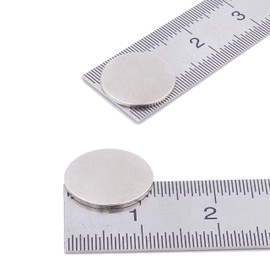 Brudazon 10 Mini Disc Magnets 12 x 1 mm N52 Strongest Level Neodymium Magnets Ultra Strong Power Magnet for Model Making, Photo, Whiteboard, Notice Board, Fridge, Crafts, Magnetic Disc Extra Strong