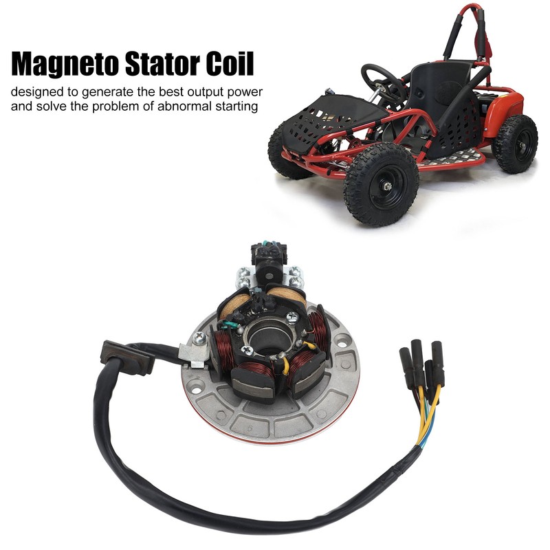 Magneto Stator Plate Copper Coil 5 Wire High Conductivity Generator