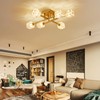 XINGQI Modern Ceiling Light Sputnik 6-Light Semi Flush Mount Ceiling