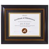 Golden State Art, 8x10 Frame for 6x8 Diploma/Certificate, Black Gold