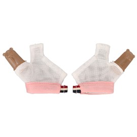 1 Pair Thumb Sucking Stop Glove Soft Adjustable with Buckle Thumb Treatment Protector for Kid Pink