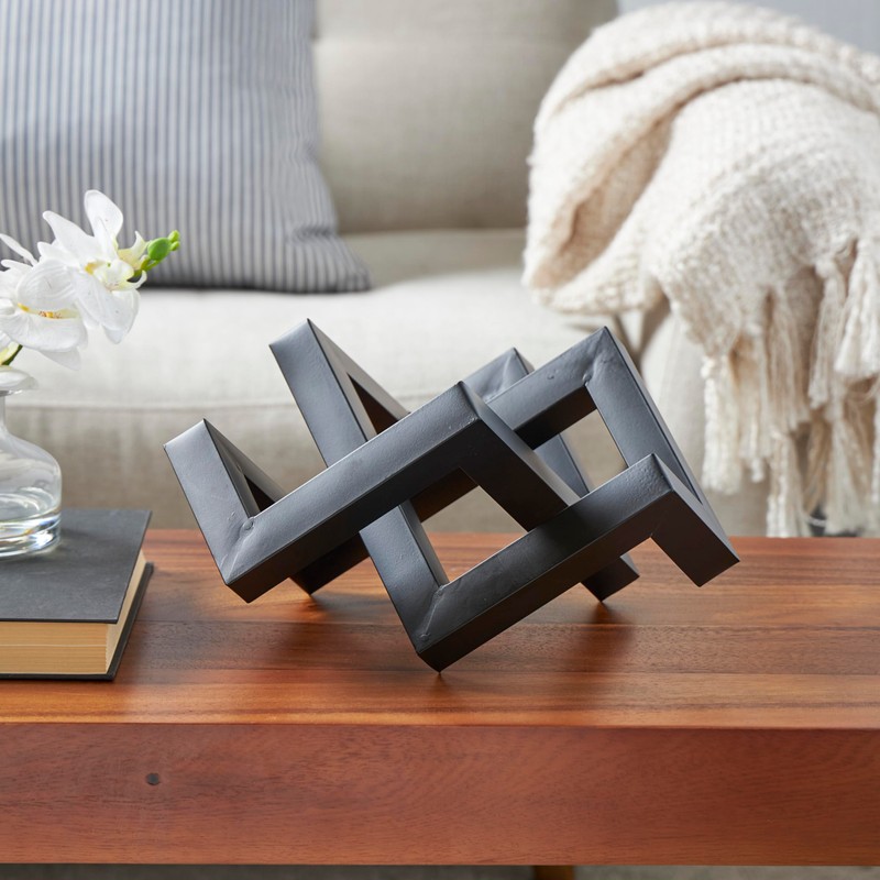 Deco 79 Metal Geometric Decorative Sculpture Abstract Shaped Home Decor