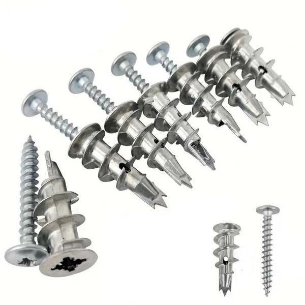 30 Pack Plasterboard Fixings, Plasterboard Wall Plug Plasterboard Screws, Drywall